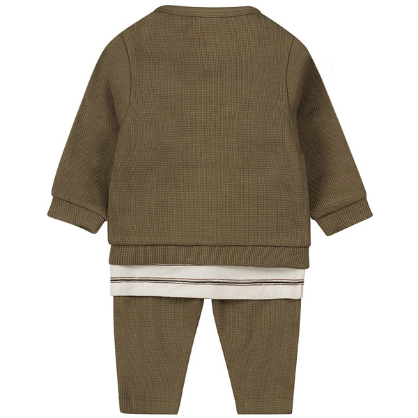Dirkje Organic Faded Green Maat 62 Shirt met Broekje en Vest WN1287 NOOS