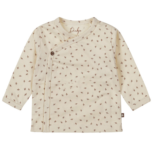 Dirkje Organic Off White Maat 50 Overslag T-shirt Lange Mouw WN1244 NOOS