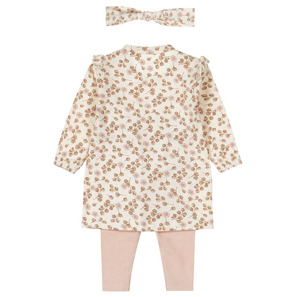 Dirkje Organic Off White Maat 68 Flowers Jurkje met Legging WN1211 NOOS