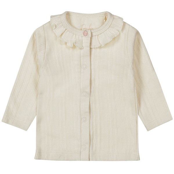 Dirkje Organic Off White Maat 56 Ruffle Blouse met Knoopjes WN1219 NOOS