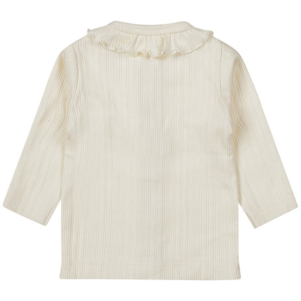 Dirkje Organic Off White Maat 62 Ruffle Blouse met Knoopjes WN1219 NOOS