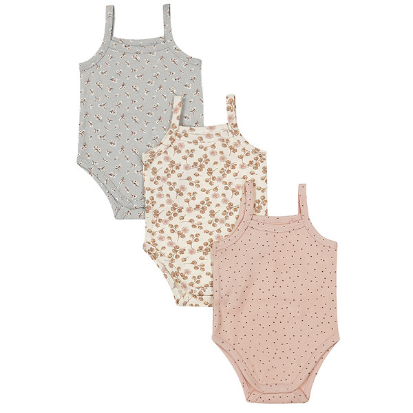 Dirkje Organic Pink Maat 86/92 Mouwloze Romper 3 Stuks WN1202 NOOS