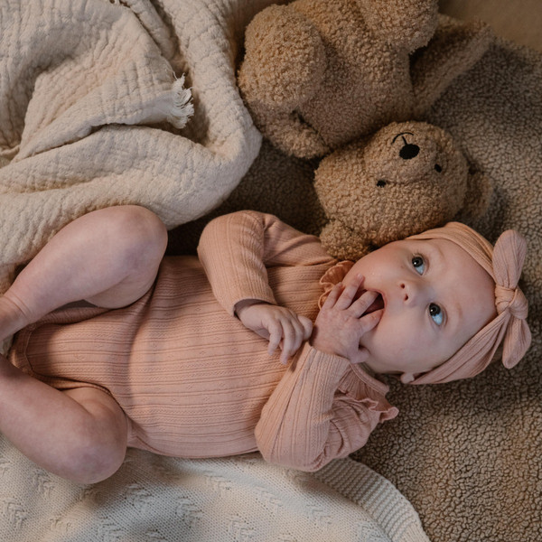 Dirkje Organic Pink Maat 62/68 Lange Mouw Romper 3 Stuks WN1201 NOOS