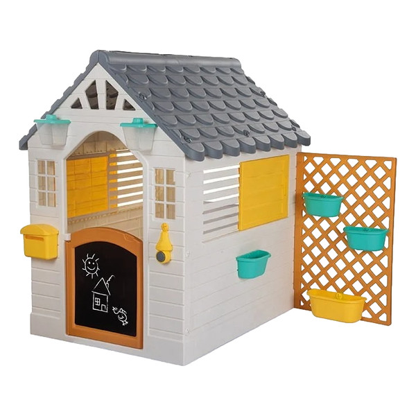 Dolu Garden Wit/Grijs Speelhuisje met Accessoires 3310