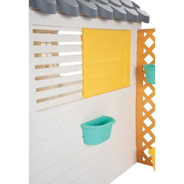 Dolu Garden Wit/Grijs Speelhuisje met Accessoires 3310