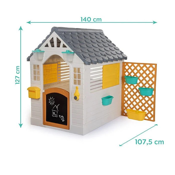Dolu Garden Wit/Grijs Speelhuisje met Accessoires 3310