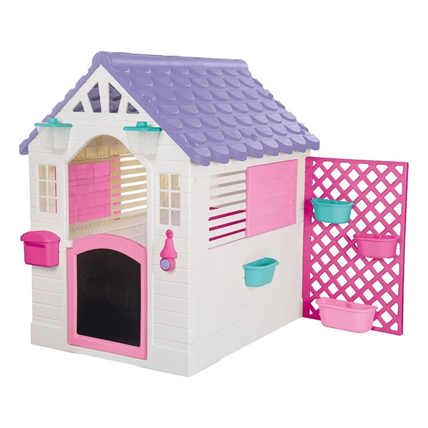 Dolu Garden Wit/Roze Speelhuisje met Accessoires 2578