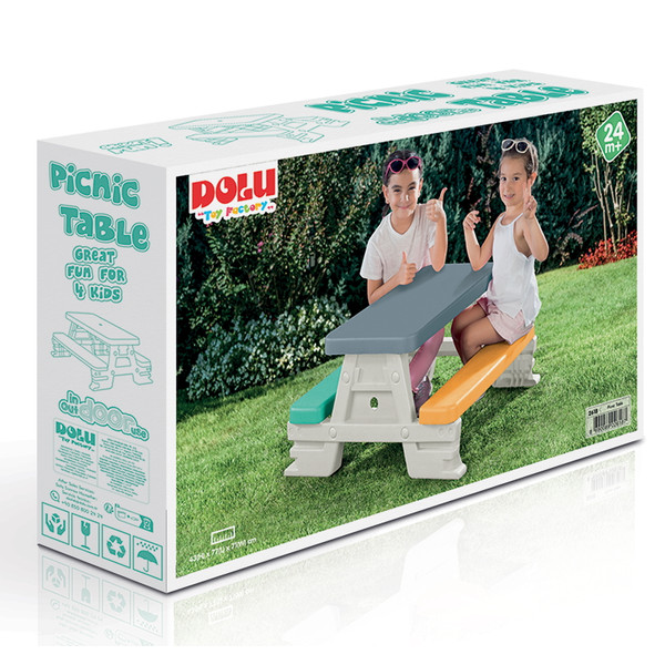 Dolu Grijs/Wit Picknicktafel 2618