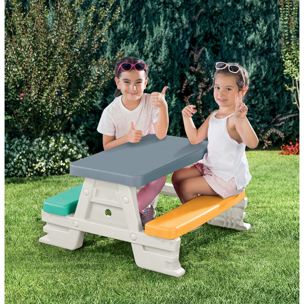 Dolu Grijs/Wit Picknicktafel 2618