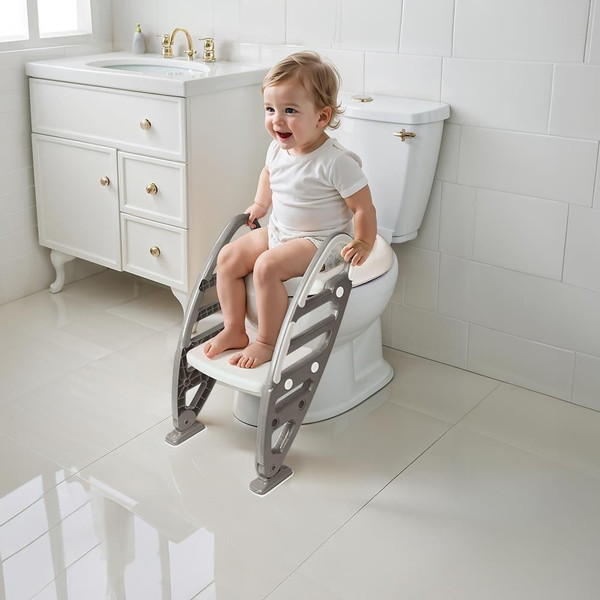 Dolu Steengrijs Toilettrainer met Trapje 7243