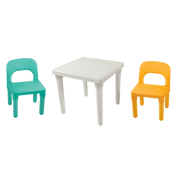Dolu Turquoise/Geel Kinder Tafel met Stoeltjes 2678