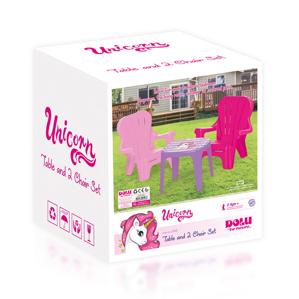 Dolu Unicorn Roze Tafel met Stoeltjes 2503
