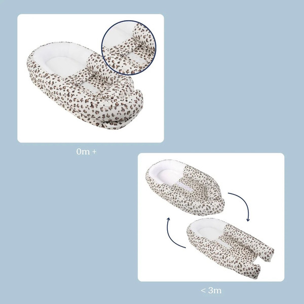 Doomoo Cocoon Leopard Cream Babynest