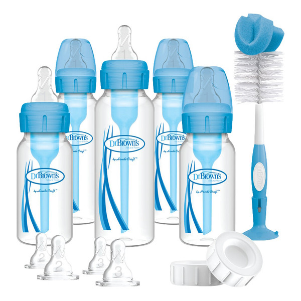 Dr Brown's Options+ Anti-colic Blauw Smalle Hals Gift Set SB05407-INTLX