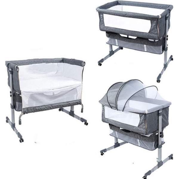 Eco Baby Donkergrijs Wieg Aan Bed FB5001