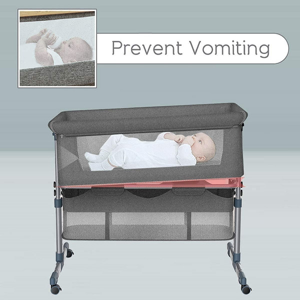 Eco Baby Donkergrijs Wieg Aan Bed FB5001