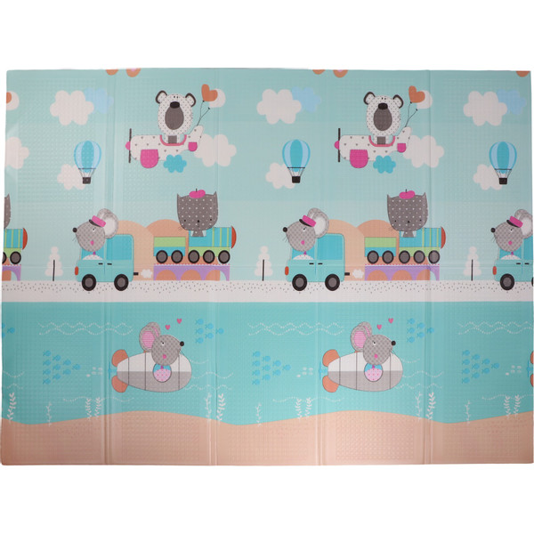 Eco Toys 200 x 150 cm Voertuigen Omkeerbare Speelmat