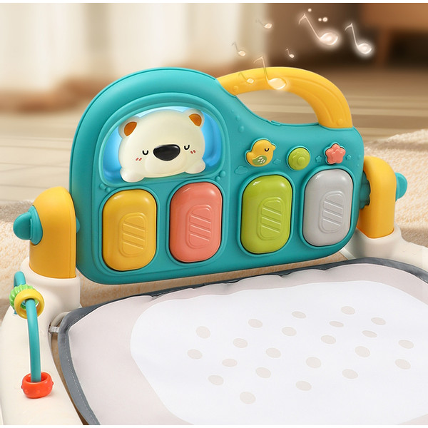Eco Toys Bear & Bird Groen Multifunctioneel Speelkleed met Speelboog HC641246
