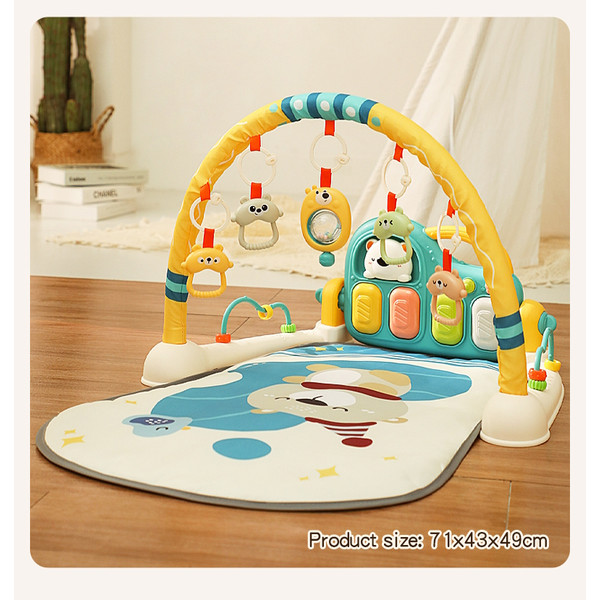 Eco Toys Bear & Bird Groen Multifunctioneel Speelkleed met Speelboog HC641246