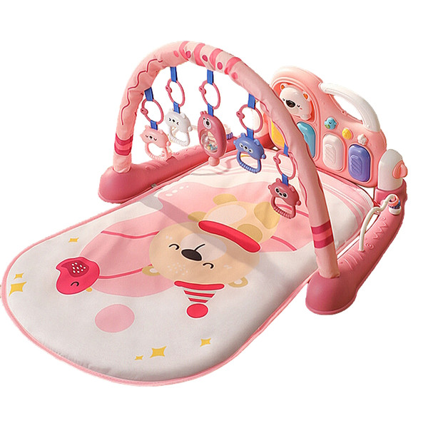 Eco Toys Bear & Bird Roze Multifunctioneel Speelkleed met Speelboog HC670921