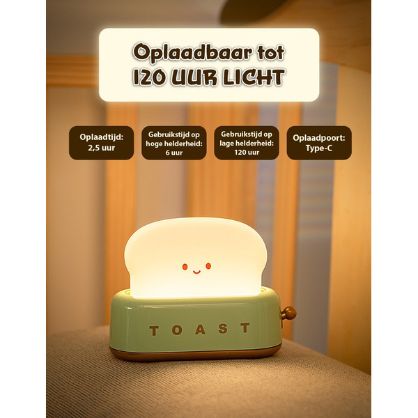 Eco Toys Wit Broodrooster Nachtlampje HC721296
