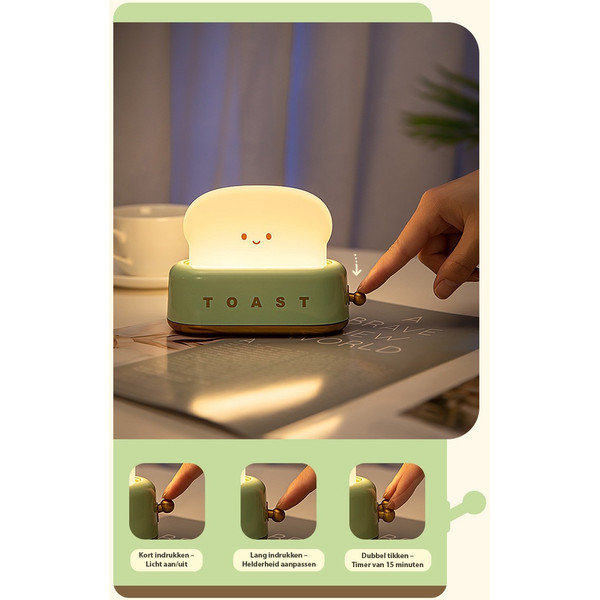 Eco Toys Wit Broodrooster Nachtlampje HC721296