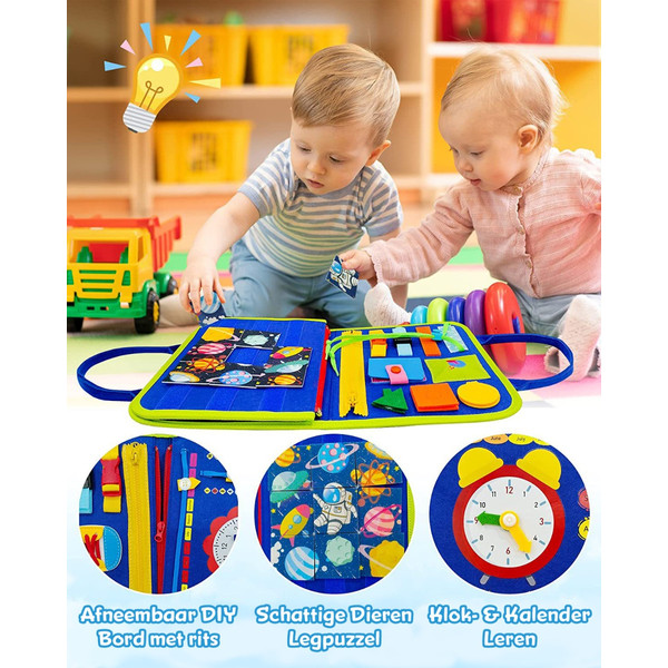 Eco Toys Blauw Busy Board Activiteitenboek HC676204