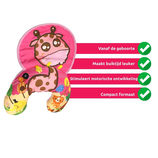 Eco Toys Jungle Roze Giraffe Buiktrainer