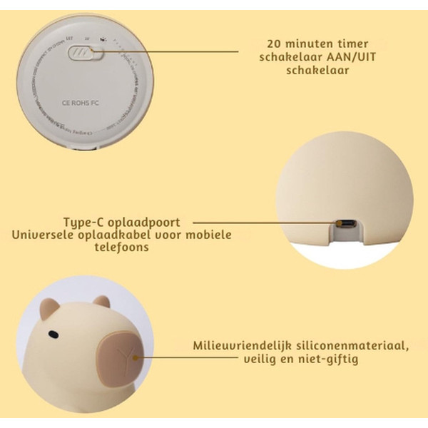 Eco Toys Capibara Nachtlampje HC721309