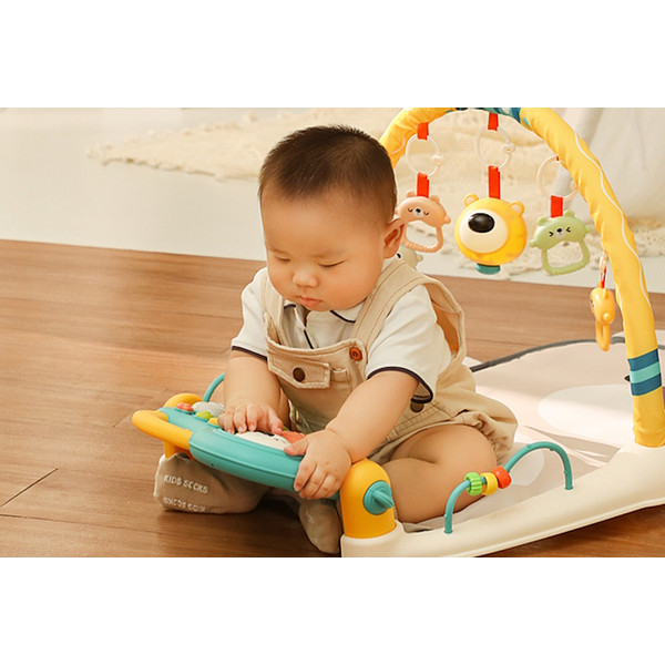 Eco Toys Cute Bear Groen Multifunctioneel Speelkleed met Speelboog HC641245