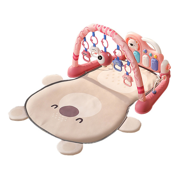 Eco Toys Cute Bear Roze Multifunctioneel Speelkleed met Speelboog HC670920