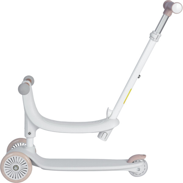 Eco Toys Flynn Wit/Beige 3-in-1 Kinderstep met Duwstang
