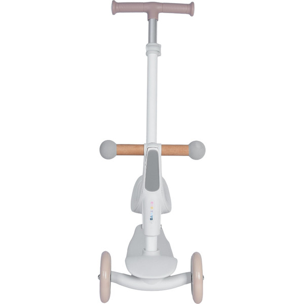 Eco Toys Flynn Wit/Beige 3-in-1 Kinderstep met Duwstang