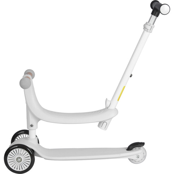 Eco Toys Flynn Wit/Zwart 3-in-1 Kinderstep met Duwstang