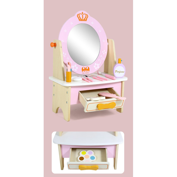 Eco Toys Houten Kaptafel Inclusief Make-Up HC610526
