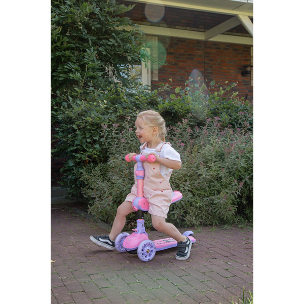 Eco Toys Lisa Roze 2-in-1 Step/Loopfiets