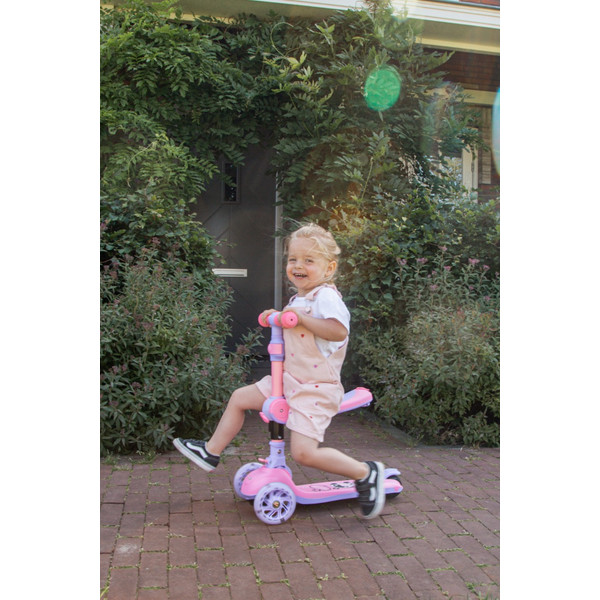 Eco Toys Lisa Roze 2-in-1 Step/Loopfiets
