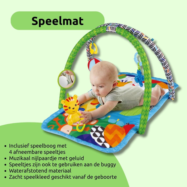 Eco Toys Lovely Zoo Groen Speelkleed met Muziek