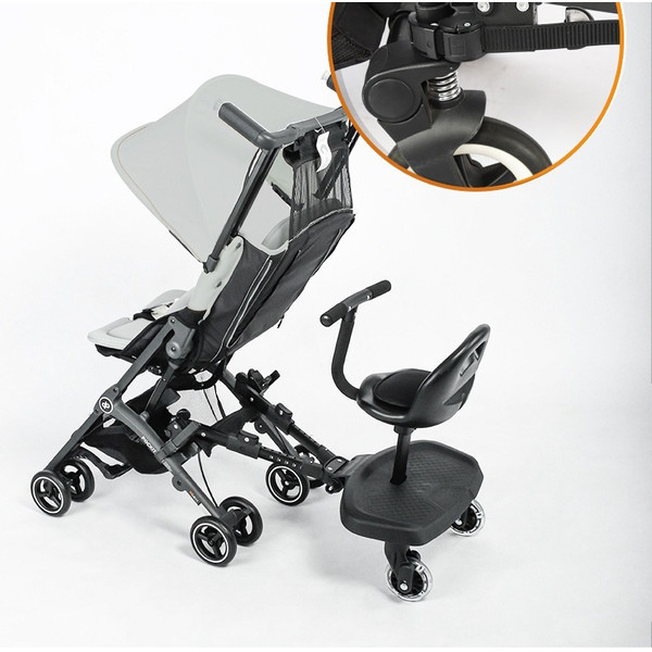 Eco Toys Meerijdplankje met Luxe Zitje voor Kinderwagen HC712120
