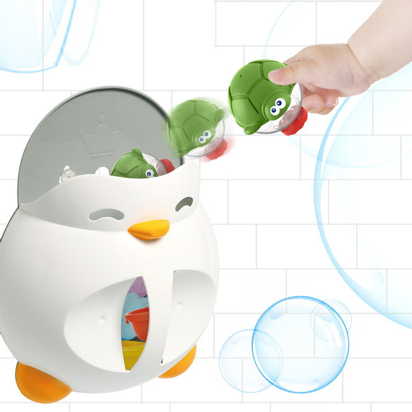 Eco Toys Penguin Badspeeltjeshouder incl. 7 Speeltjes HC495317