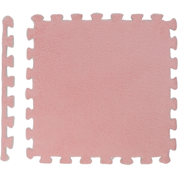 Eco Toys Roze Pluche Schuimrubber Speelmat