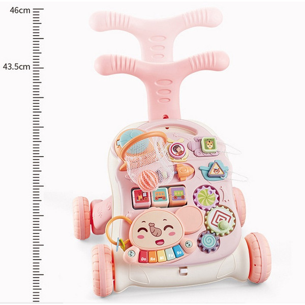 Eco Toys Study Desk Walker Pink Loopwagen