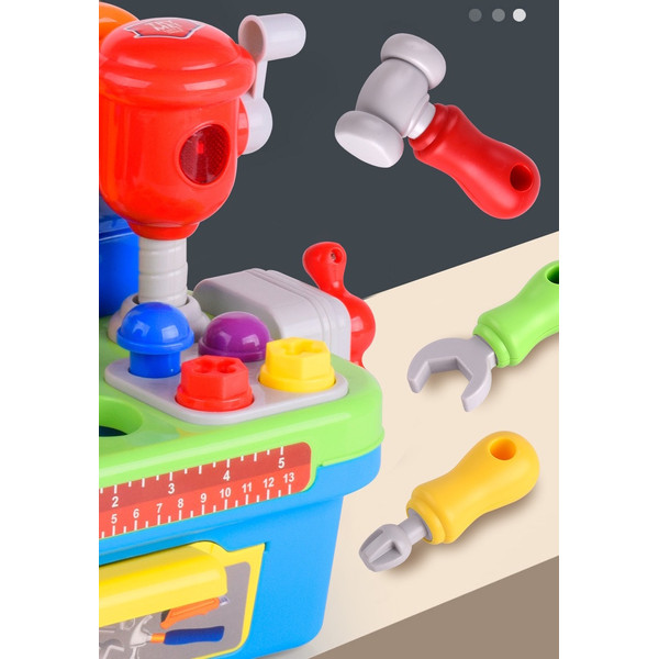 Eco Toys Werkbank met Gereedschap Vormenstoof HC598745