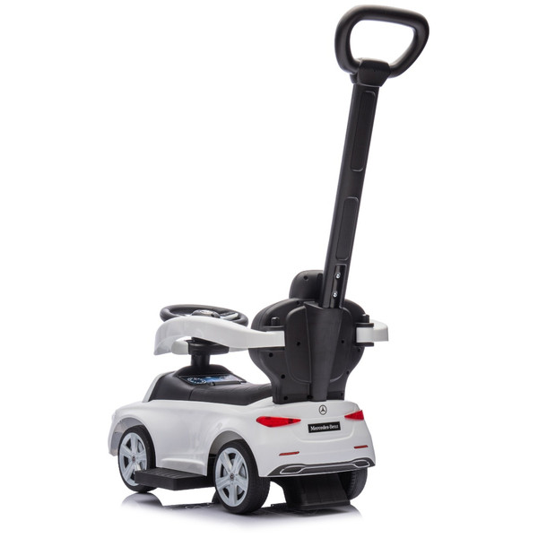 Eco Toys Wit Mercedes Benz Loopauto met Duwstang 668