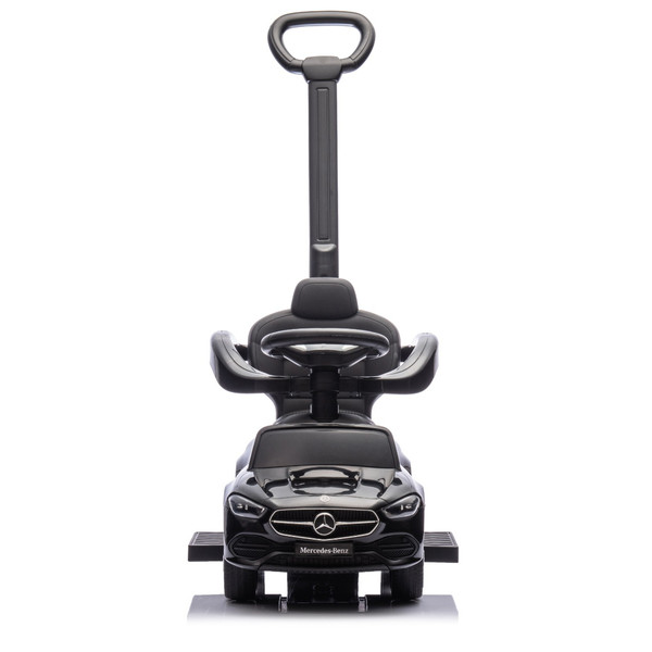 Eco Toys Zwart Mercedes Benz Loopauto met Duwstang 668