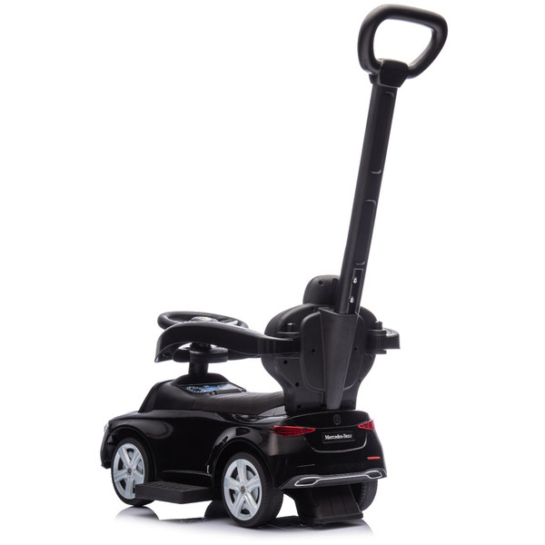 Eco Toys Zwart Mercedes Benz Loopauto met Duwstang 668