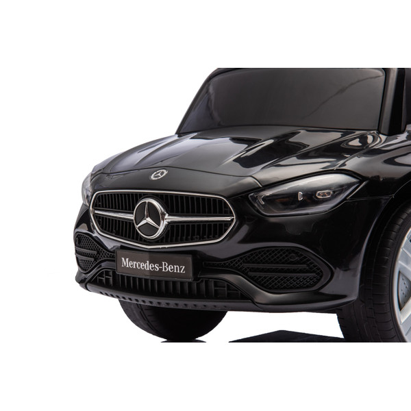 Eco Toys Zwart Mercedes Benz Loopauto met Duwstang 668