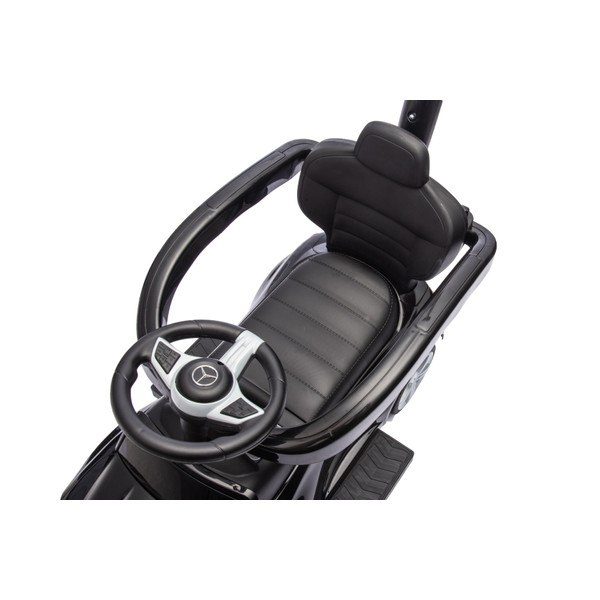 Eco Toys Zwart Mercedes Benz Loopauto met Duwstang 668