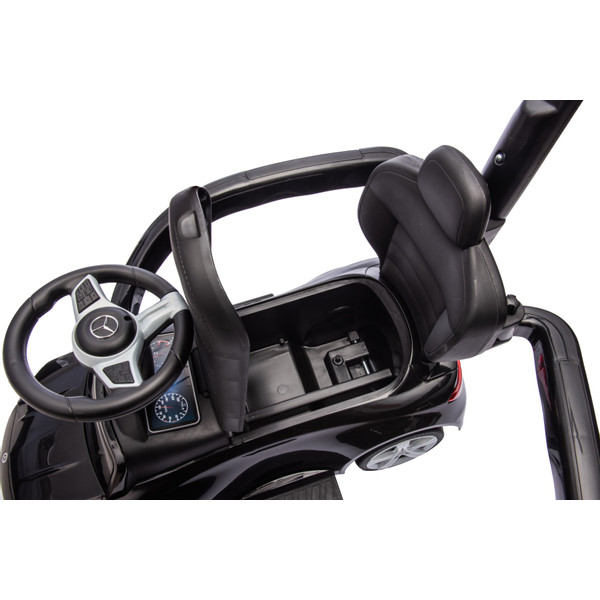 Eco Toys Zwart Mercedes Benz Loopauto met Duwstang 668