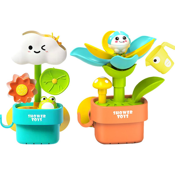 Eco Toys Wolk en Bloem Blauw Badspeelgoed